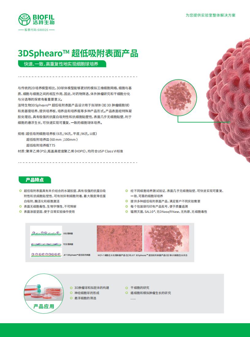 3DSphearo? 超低吸附表面產(chǎn)品